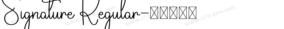 Signature Regular字体转换